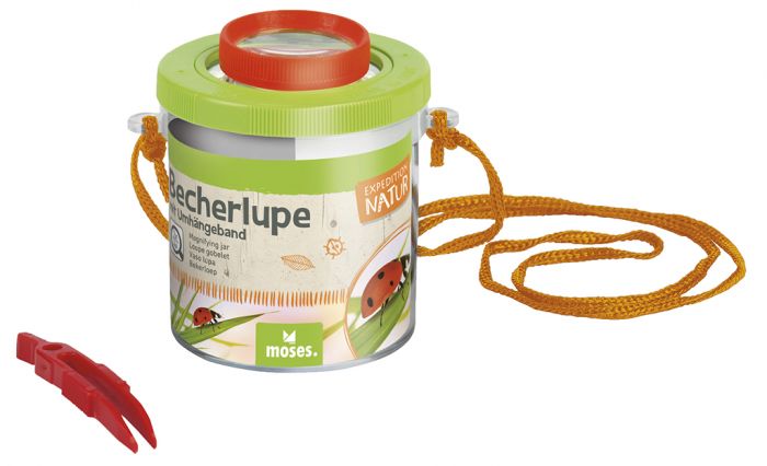 Naturforscher Moses Verlag Expedition Natur Becherlupe mit Band