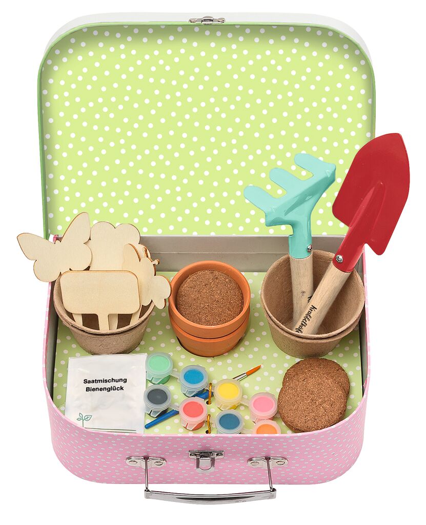 Spielzeug für Draußen Moses Verlag Krabbelkäfer Mein großes Blumenkoffer-Gartenset