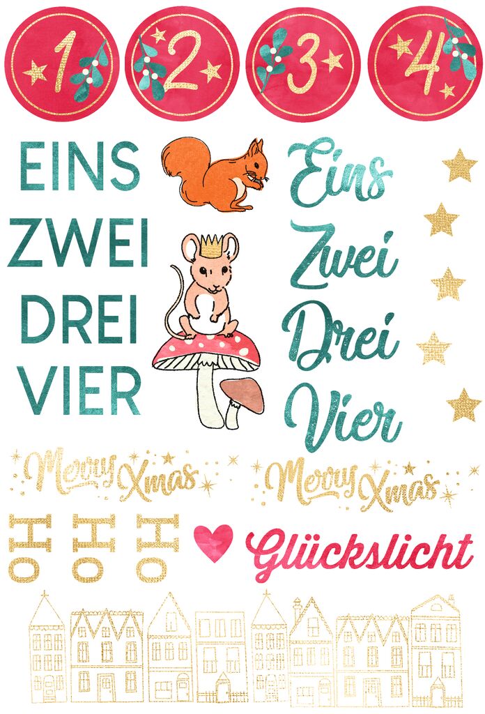 Weihnachten Moses Verlag Kerzen-Tattoos Winterwunder