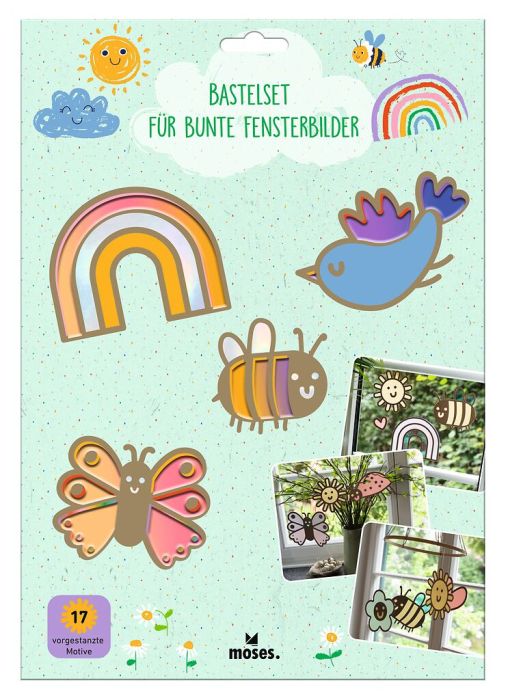 Basteln Moses Verlag Buntes Fensterbilder-Bastelset
