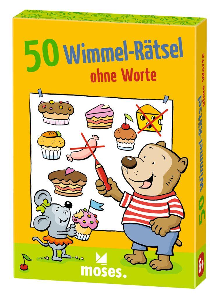 Moses 50 Karten / Pocket Quiz Moses Verlag 50 wimmelige Rätsel ohne Worte