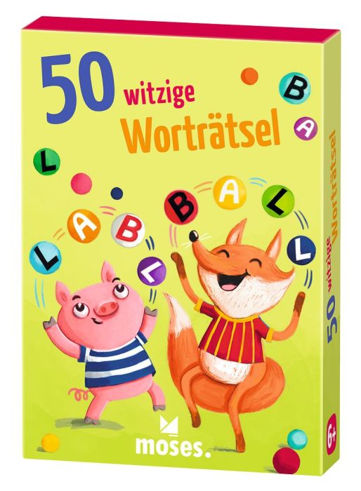 Moses 50 Karten / Pocket Quiz Moses Verlag 50 witzige Worträtsel