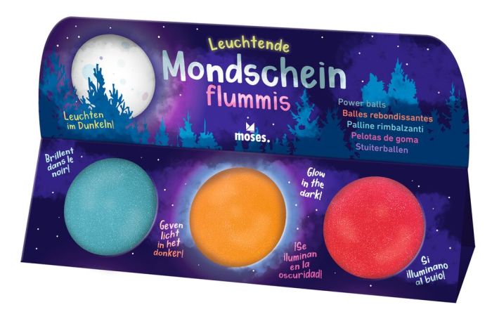 Leuchtende Mondscheinflummis 3er Set