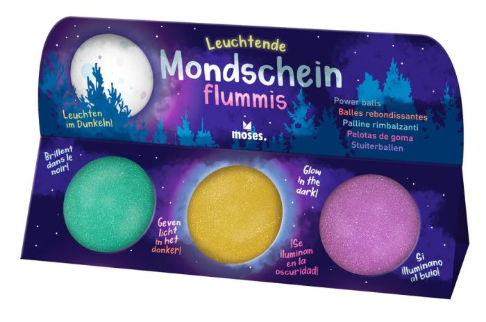 Leuchtende Mondscheinflummis 3er Set