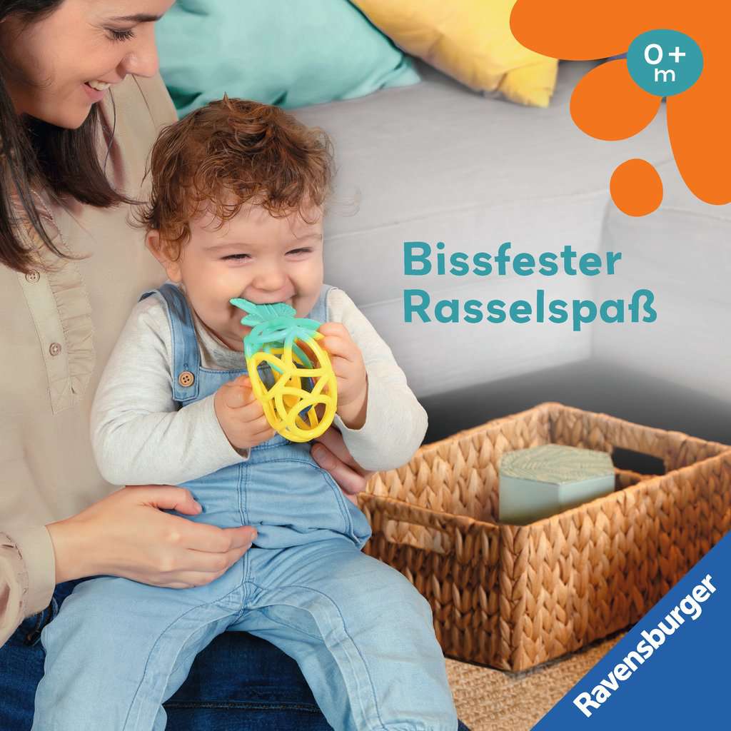 Babyspielwaren Ravensburger play+ ⎮ Rassel-Greifling: Ananas