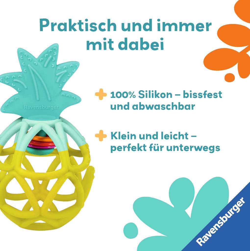 Babyspielwaren Ravensburger play+ ⎮ Rassel-Greifling: Ananas