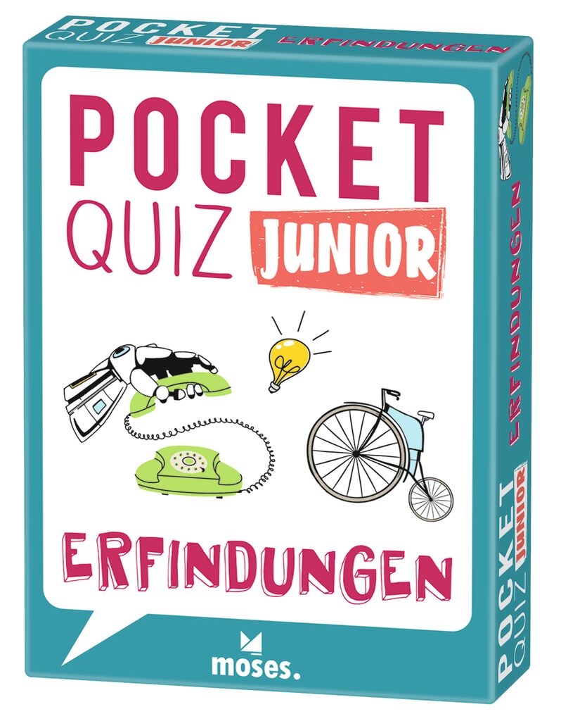 Moses 50 Karten / Pocket Quiz Moses Verlag Pocket Quiz junior Erfindungen