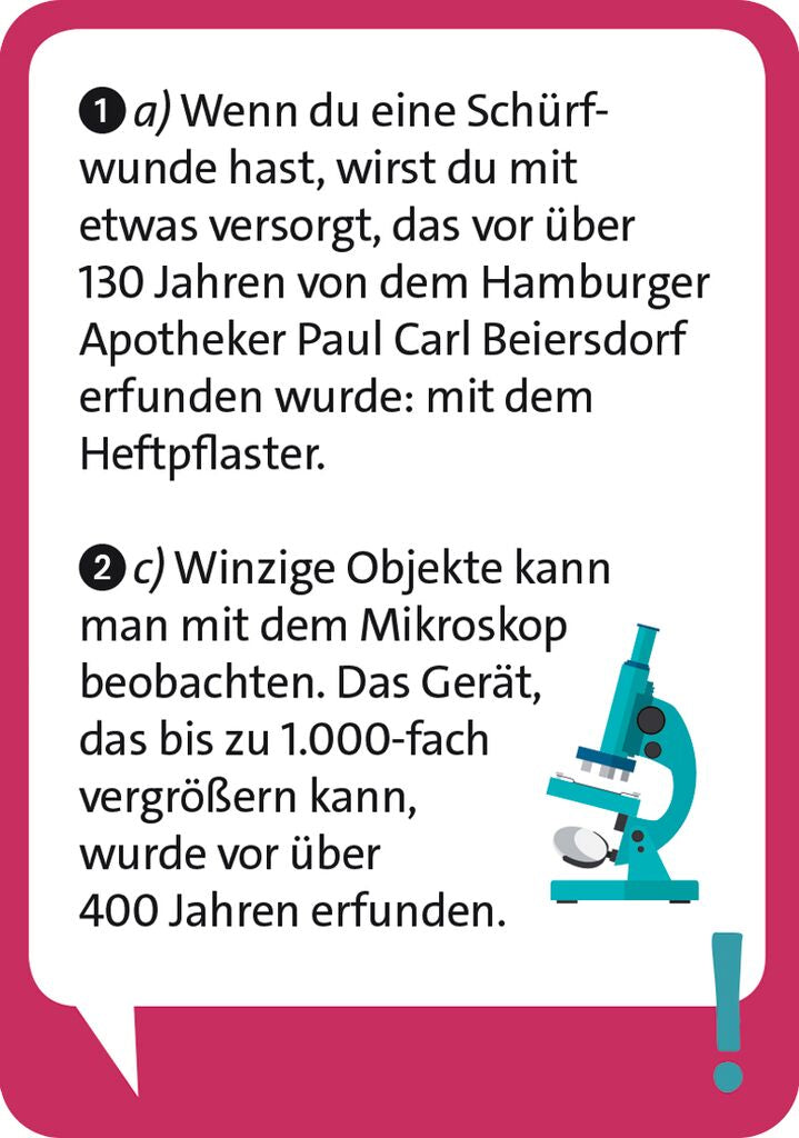 Moses 50 Karten / Pocket Quiz Moses Verlag Pocket Quiz junior Erfindungen