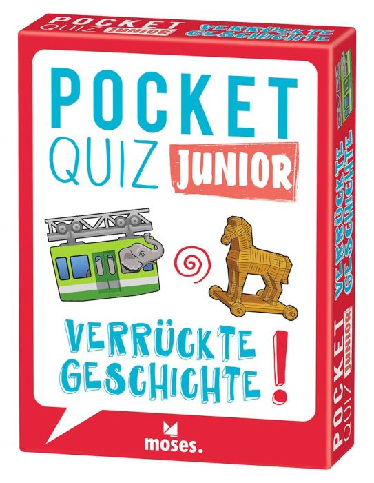 Rätselspiel Moses Verlag Pocket Quiz junior Verrückte Geschichte