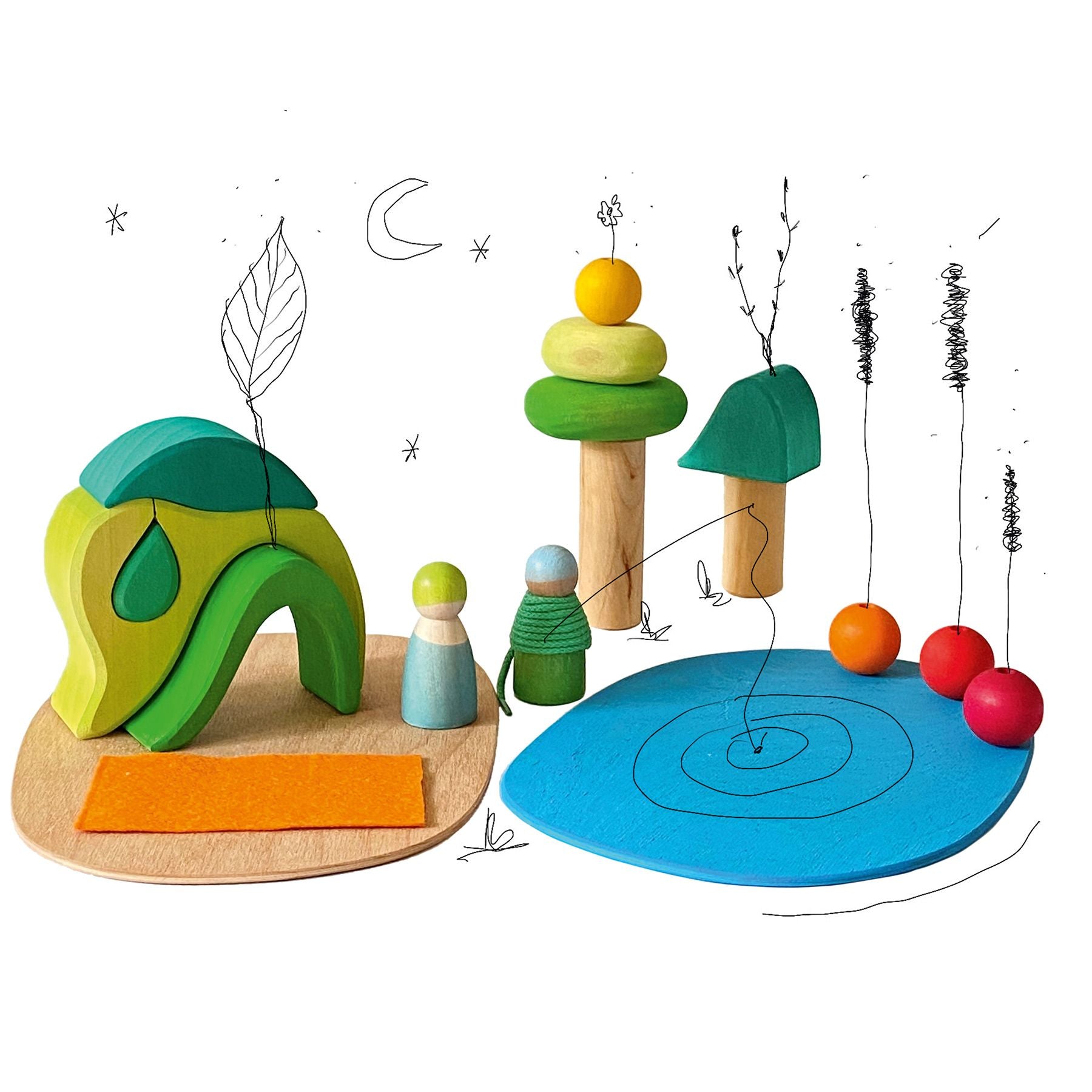 Open-ended Play GRIMM'S Spiel und Holz Design Spielwelt Waldlichtung