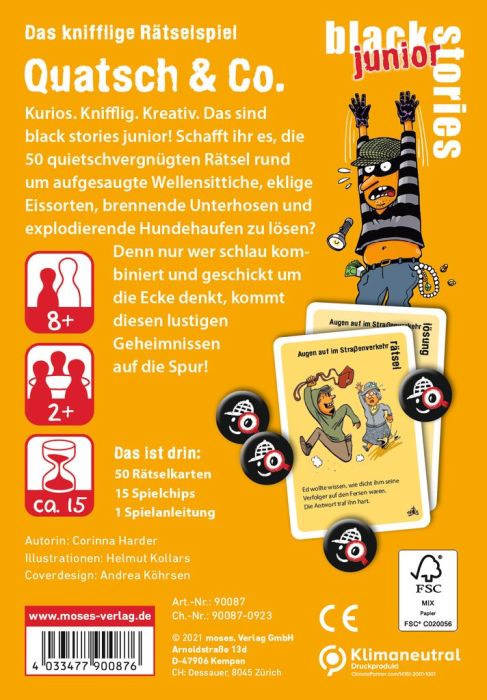Moses 50 Karten / Pocket Quiz Moses Verlag black stories junior Quatsch & Co.