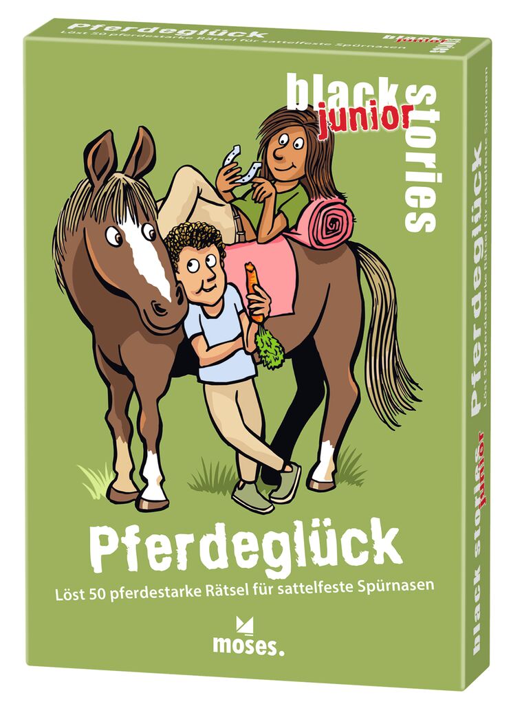 Moses 50 Karten / Pocket Quiz Moses Verlag black stories junior Pferdeglück