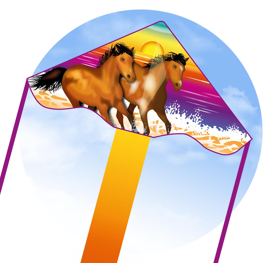 Drachen Invento Ecoline Simple Flyer Wild Horses 42 x 85 cm