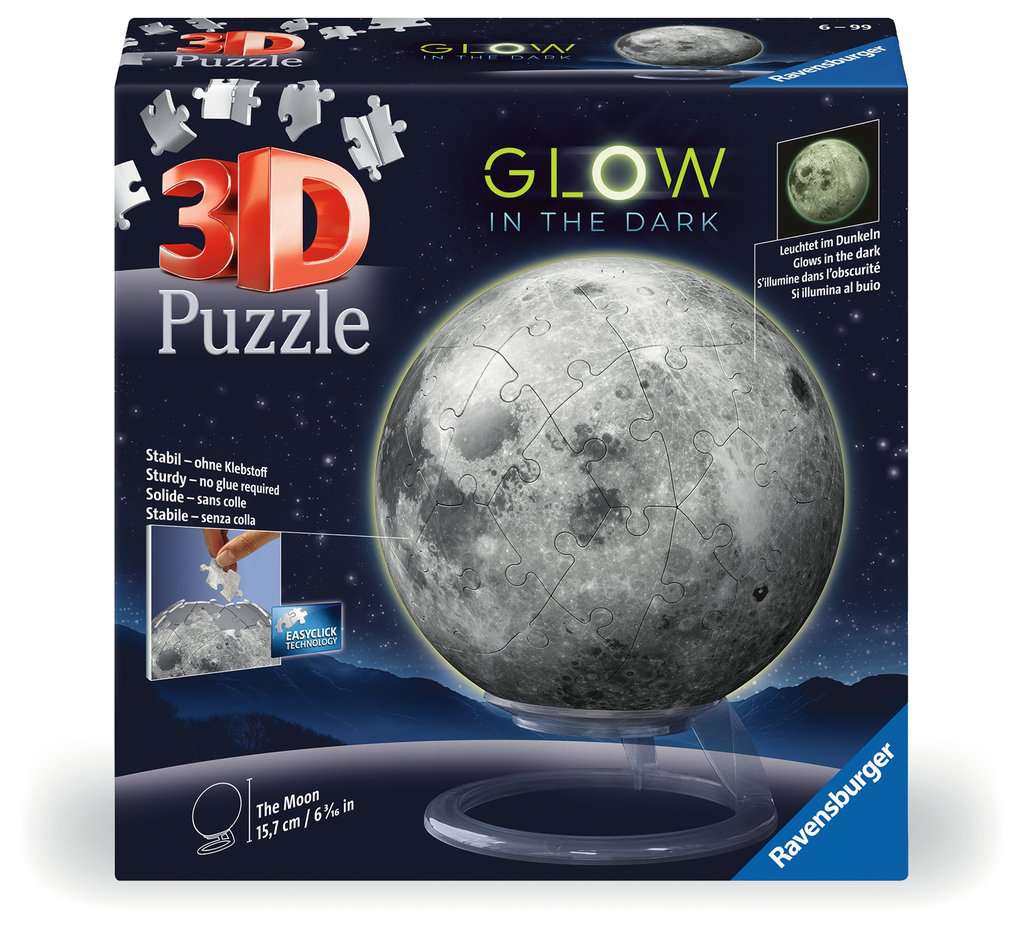 Spiel Ravensburger Der Mond - Glow-in-the-Dark ⎮ 3D Puzzle