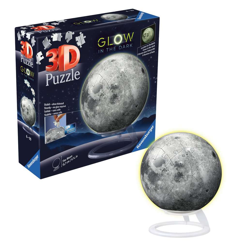 Spiel Ravensburger Der Mond - Glow-in-the-Dark ⎮ 3D Puzzle