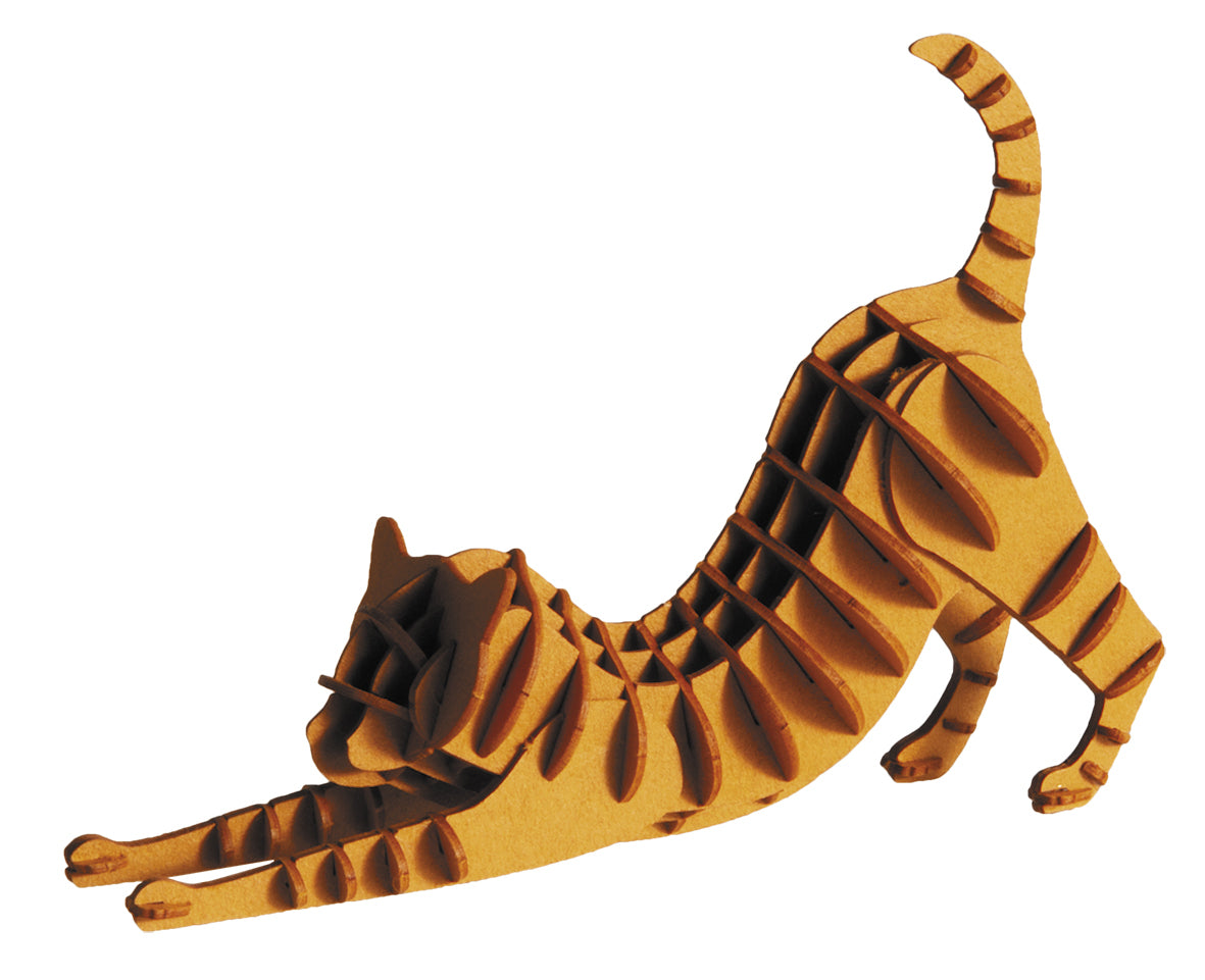 Krimskrams Fridolin 3D-Modell, Katze, rotbraun, gelasert