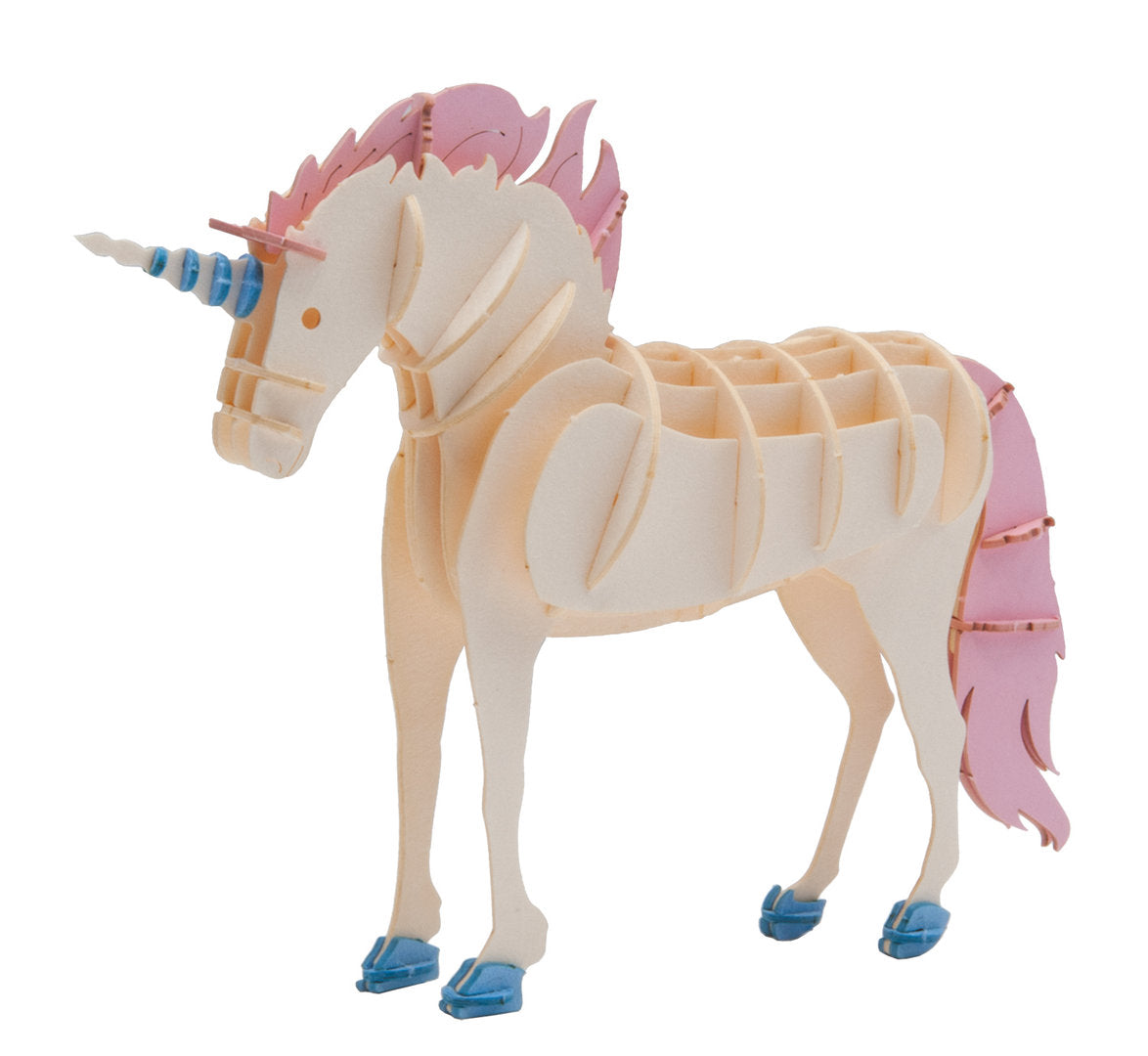 Krimskrams Fridolin 3D-Modell, Einhorn, Spezialkarton, gelasert