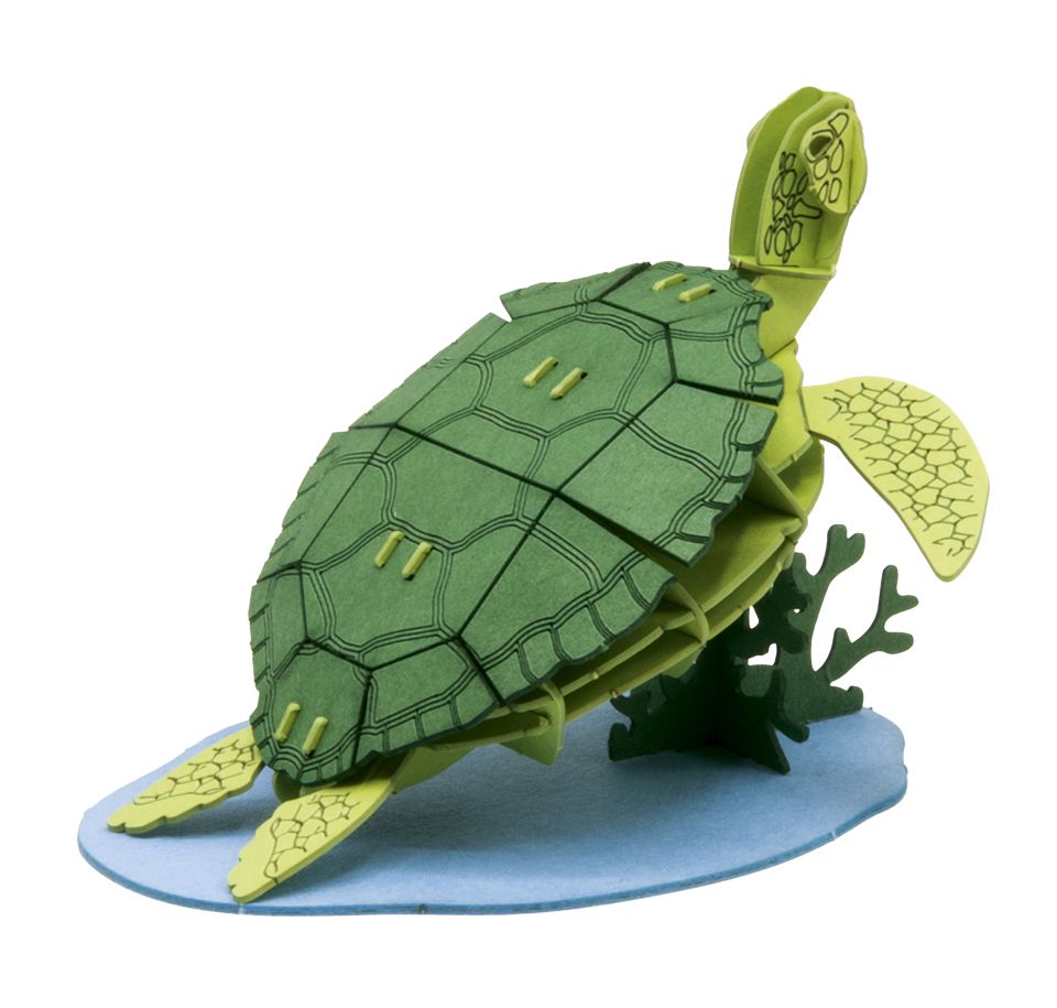 Krimskrams Fridolin 3D-Modell, Meeresschildkröte, gelasert
