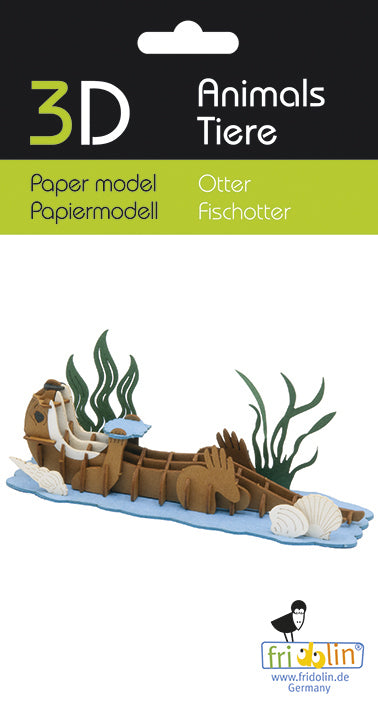 Krimskrams Fridolin 3D-Modell, Fischotter, gelasert