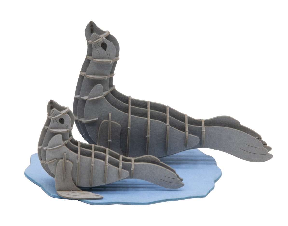 Krimskrams Fridolin 3D-Modell, Seehunde, gelasert
