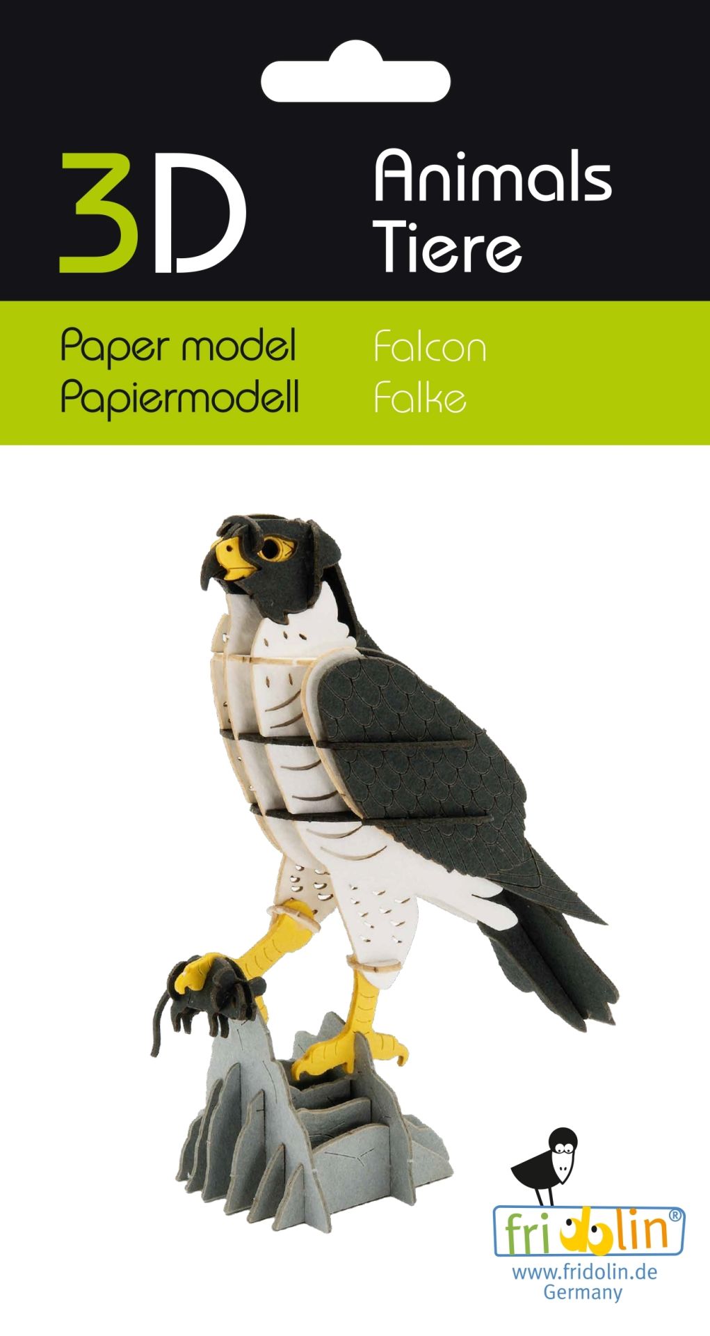 3D-Modell, Falke, Spezialkarton, gelasert