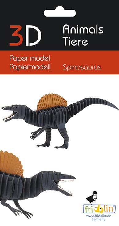 Krimskrams Fridolin 3D-Modell, Spinosaurus, gelasert