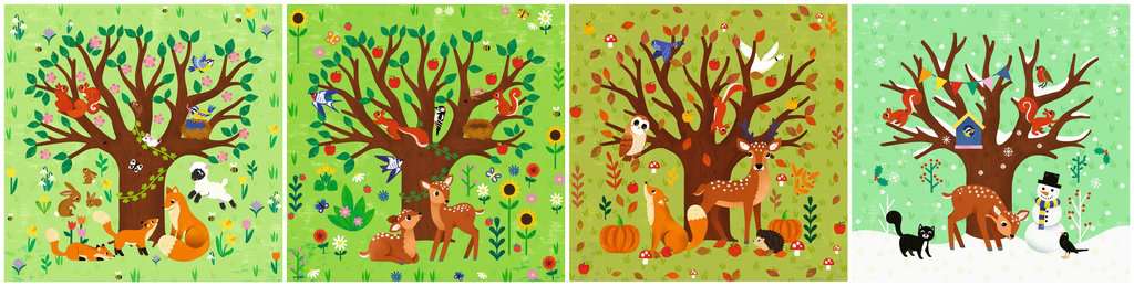 Puzzle Ravensburger PuzzleUp! ⎮ Vier Jahreszeiten