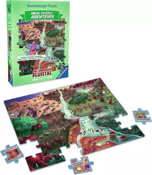 Kinderpuzzle 42 Teile - Mein Puzzle-Abenteuer: Das verborgene Flusstal