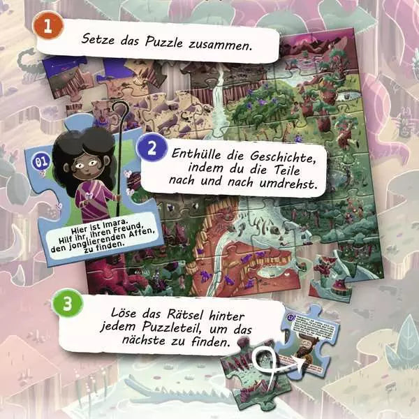 Kinderpuzzle 42 Teile - Mein Puzzle-Abenteuer: Das verborgene Flusstal