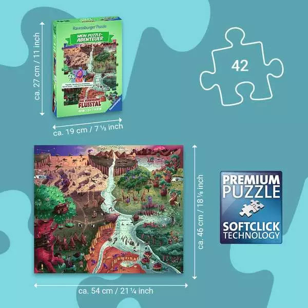 Kinderpuzzle 42 Teile - Mein Puzzle-Abenteuer: Das verborgene Flusstal