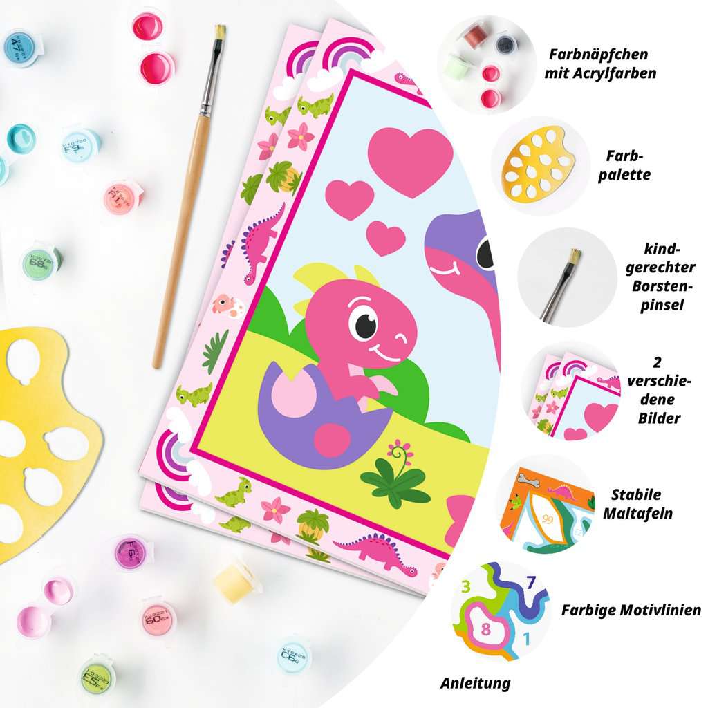 Malen Ravensburger CREART: Bunte Dinosaurier
