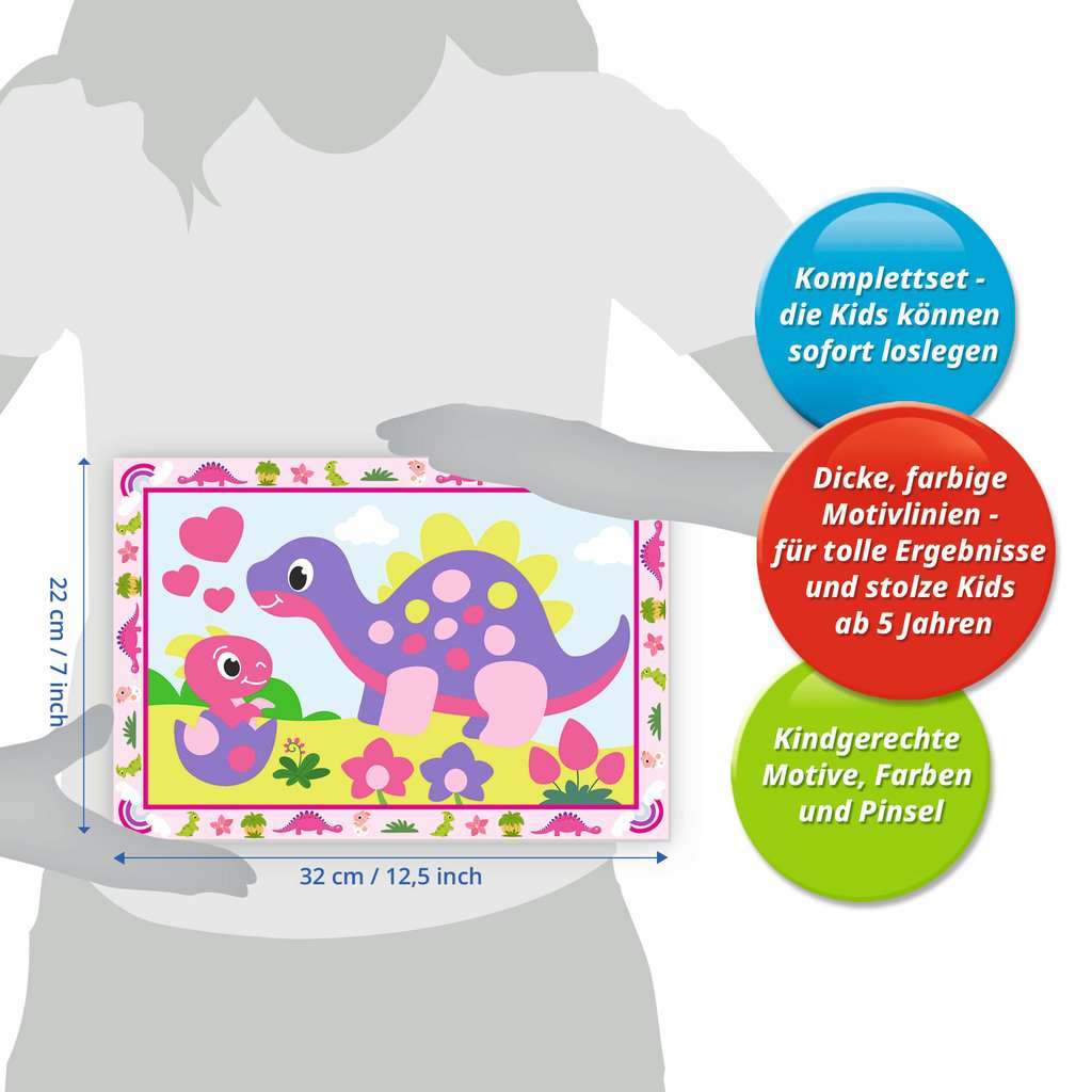 Malen Ravensburger CREART: Bunte Dinosaurier
