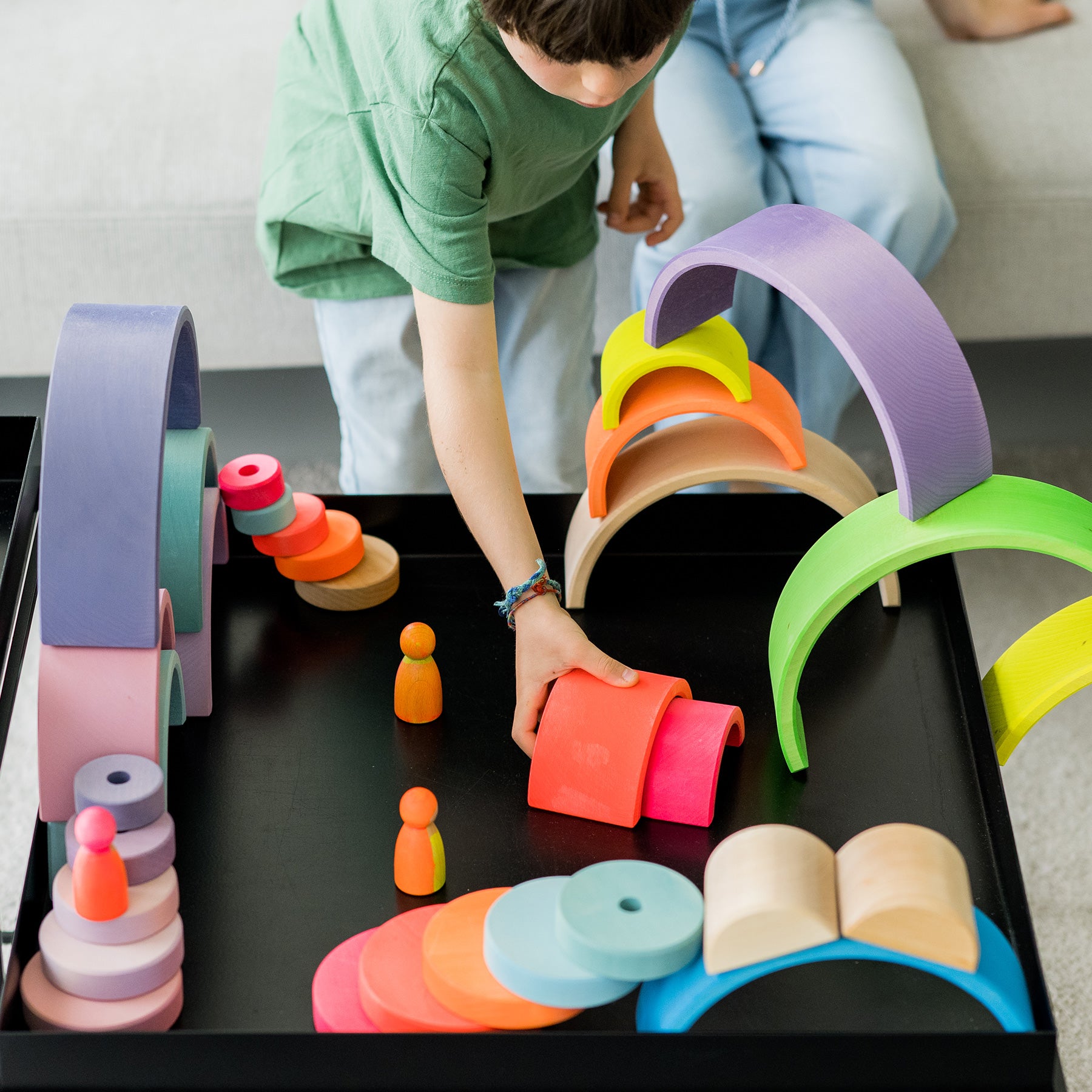 Open-ended Play GRIMM'S Spiel und Holz Design Regenbogen Neonpink
