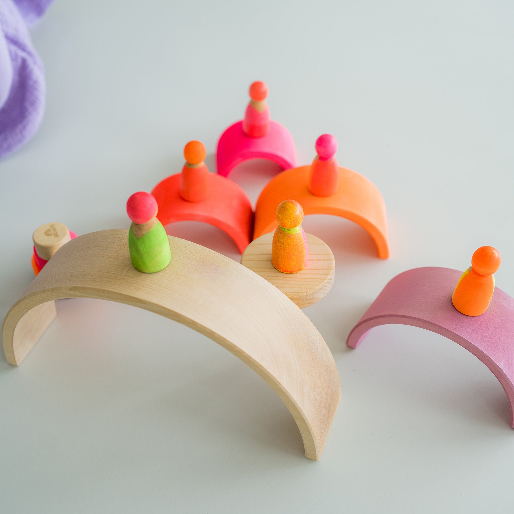 Open-ended Play GRIMM'S Spiel und Holz Design Regenbogen Neonpink