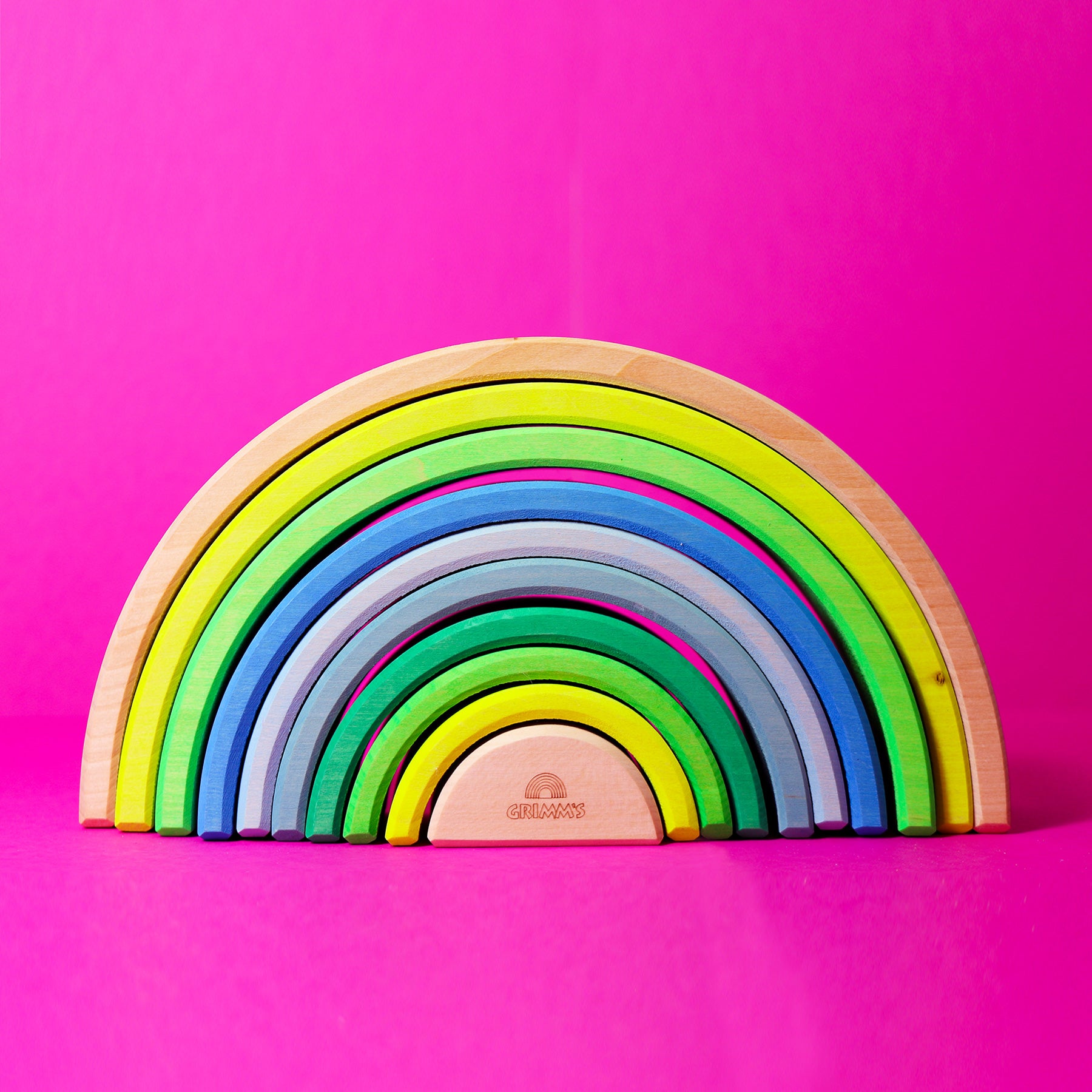 Open-ended Play GRIMM'S Spiel und Holz Design Regenbogen Neongrün