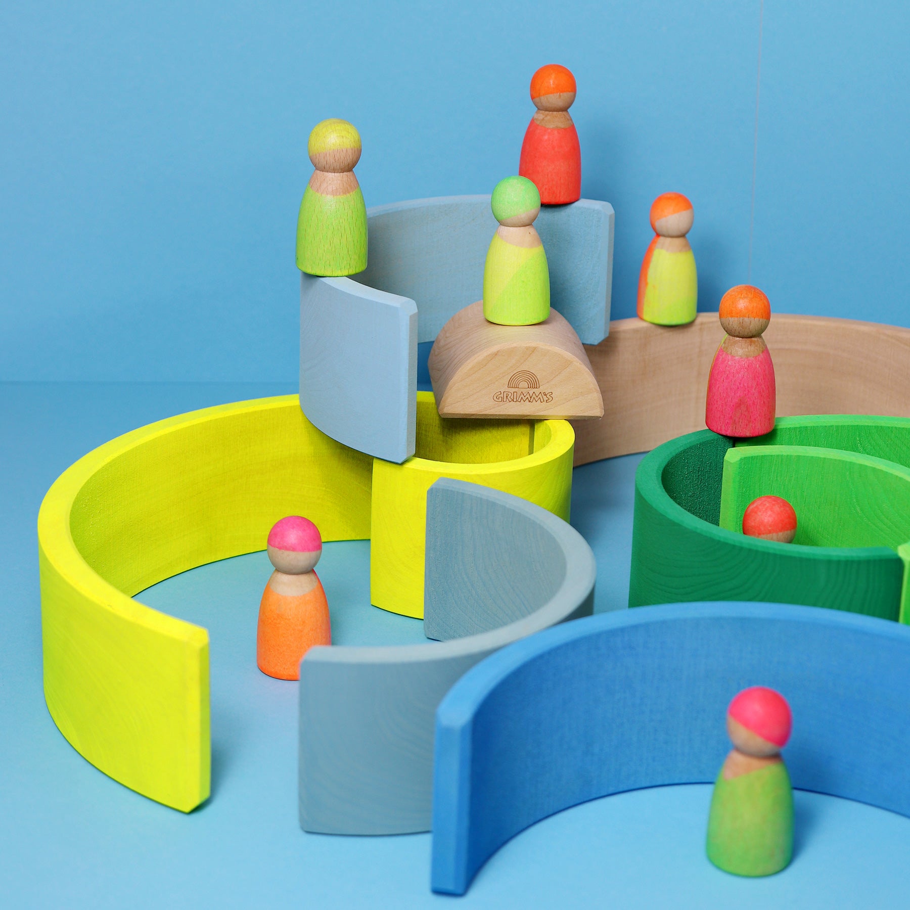 Open-ended Play GRIMM'S Spiel und Holz Design Regenbogen Neongrün
