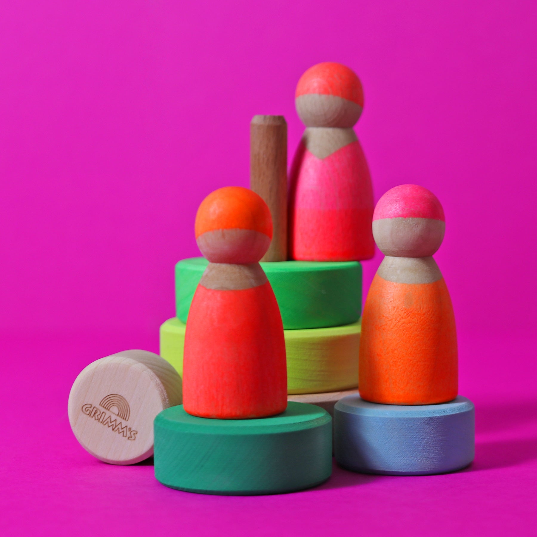Open-ended Play GRIMM'S Spiel und Holz Design Neonfreunde Pink
