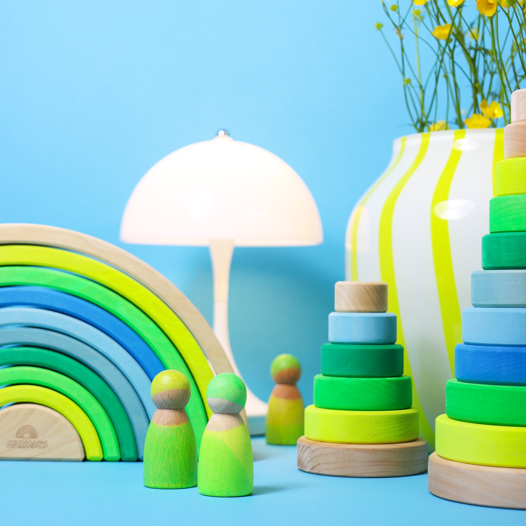 Open-ended Play GRIMM'S Spiel und Holz Design Neonfreunde Grün