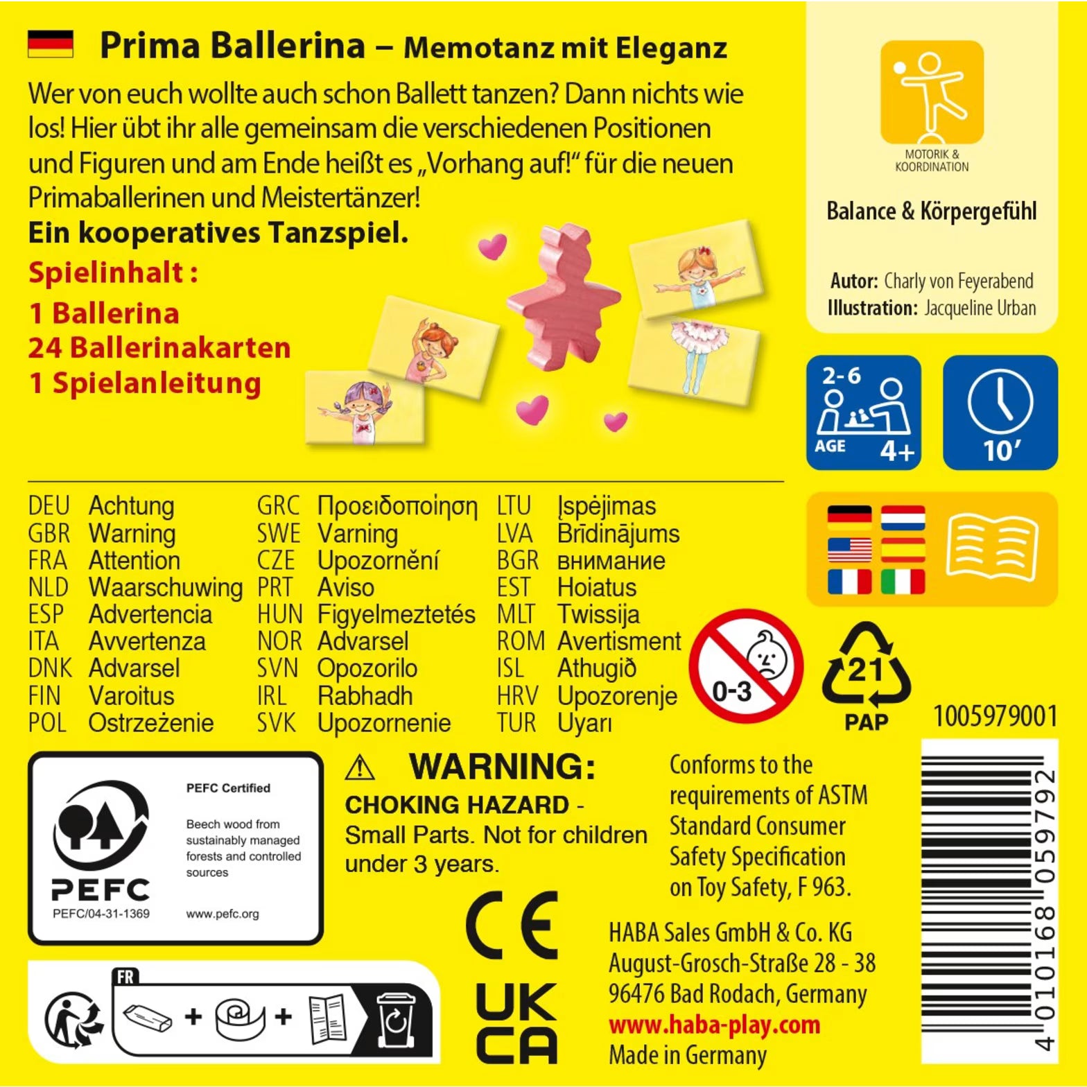 Gesellschaftsspiel HABA Prima Ballerina