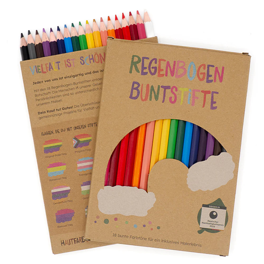 Malen Hautfarben 18 Regenbogen-Buntstifte für Kinder