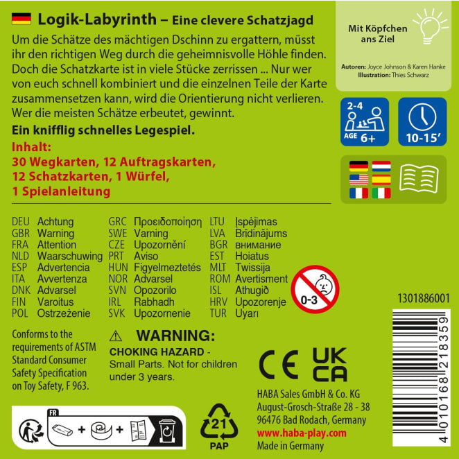 Gesellschaftsspiel HABA Logik-Labyrinth