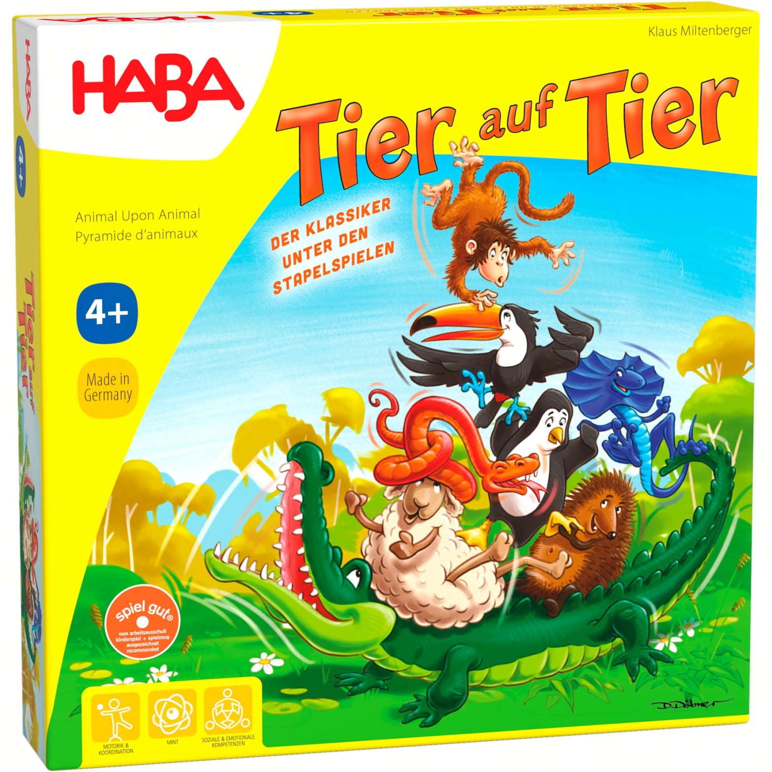 Gesellschaftsspiel HABA Tier auf Tier - Das wackelige Stapelspiel