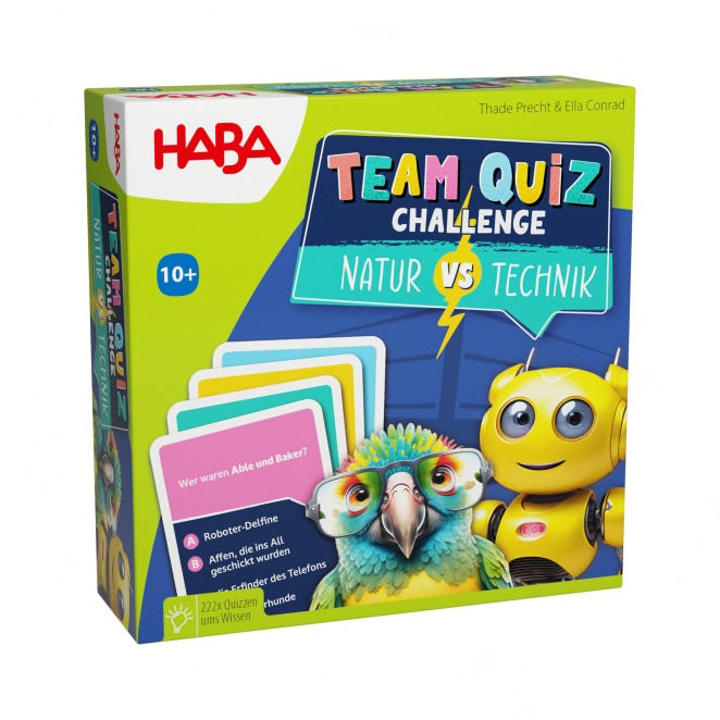 Gesellschaftsspiel HABA Team Quiz Challenge – Natur vs. Technik