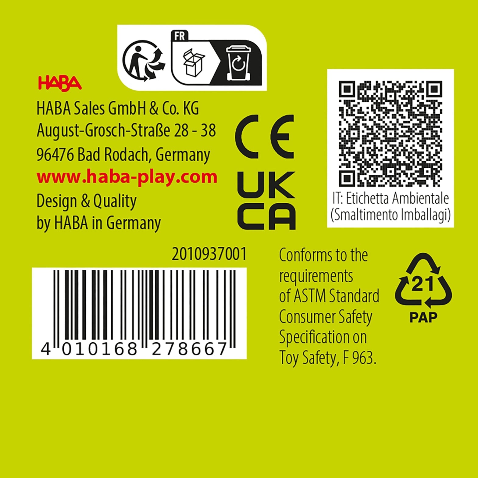 Stapelspiel HABA Stapelwürfel Mein Zuhause, 10-teilig