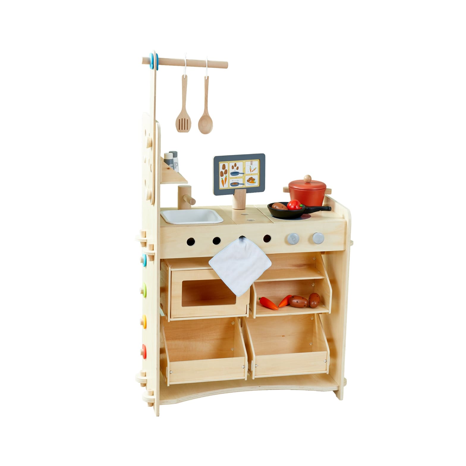 Puppen HABA Rollenspiel Studio 3 in 1 – Küche, Kaufladen & Werkstatt ⎮ Schaufensterobjekt, nur im Laden!