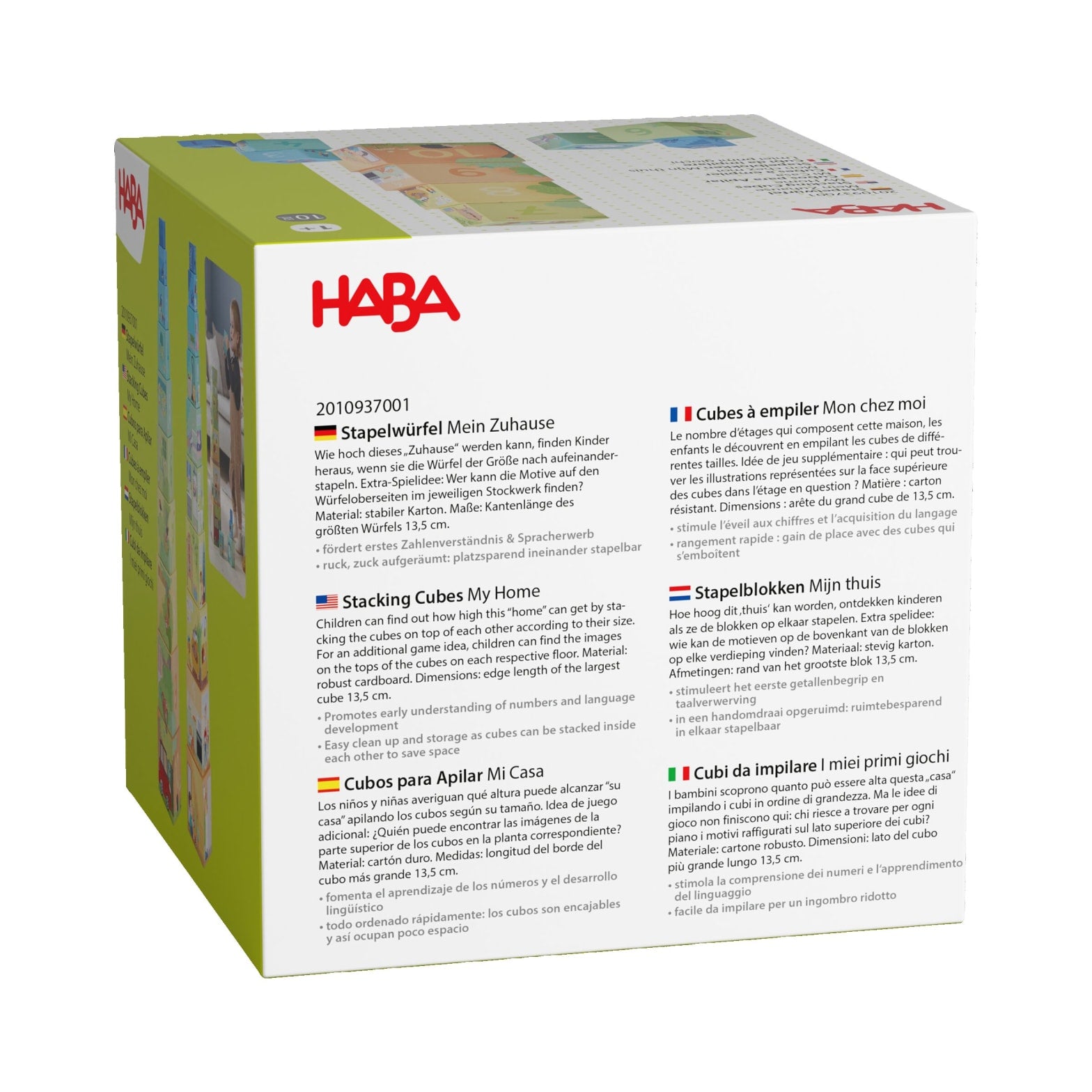 Stapelspiel HABA Stapelwürfel Mein Zuhause, 10-teilig