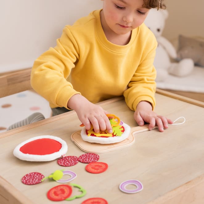 Puppen HABA Creative Play – Pizza-Set mit Brettchen