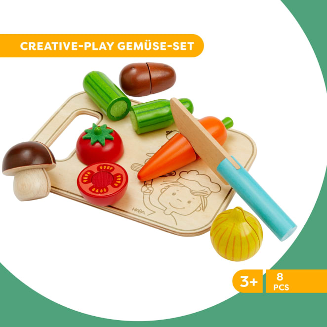 Puppen HABA Creative Play – Gemüse-Set mit Brettchen & Messer