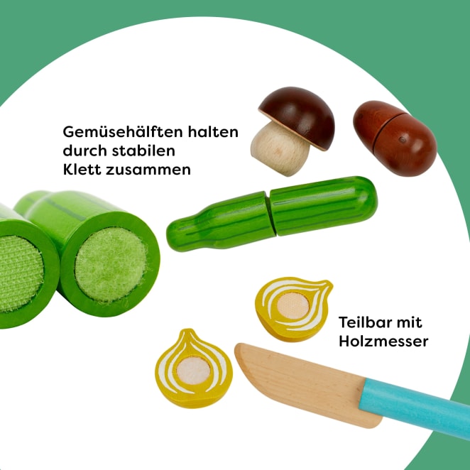 Puppen HABA Creative Play – Gemüse-Set mit Brettchen & Messer