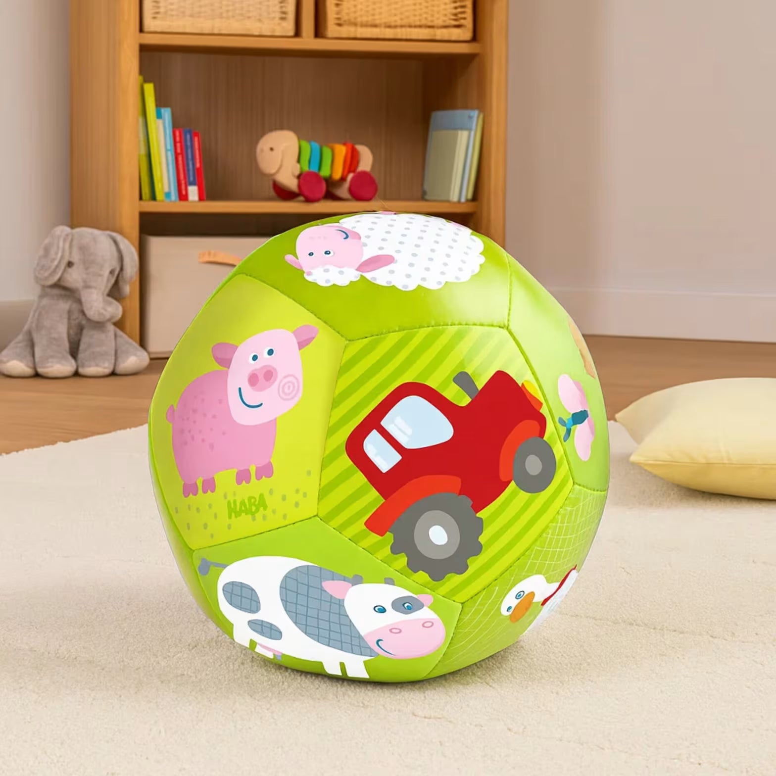 Greifen & Rasseln HABA Babyball Auf dem Bauernhof, 11 cm Ø